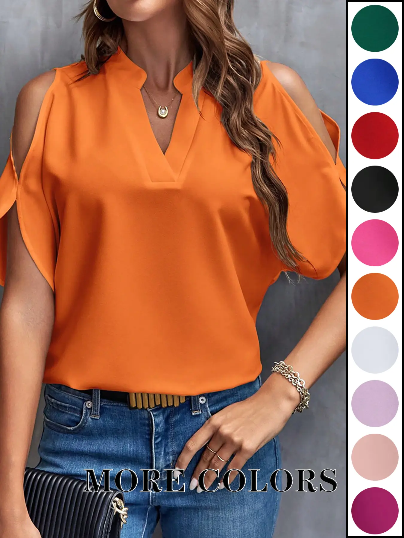 🔥10 PACKS $28 - Women's Solid Color Basic Casual Fitted T-Shirt