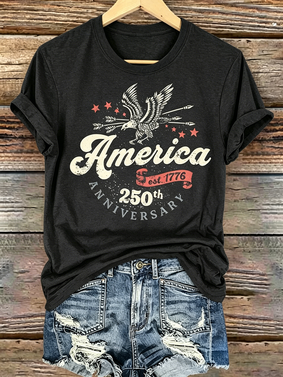 250Th Anniversary Printed Round Neck Top In The United States