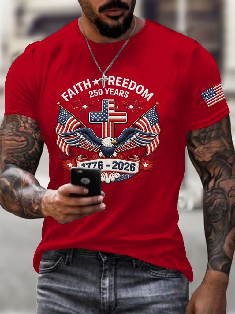 Men'S Faith Freedom 250 Years T-Shirt
