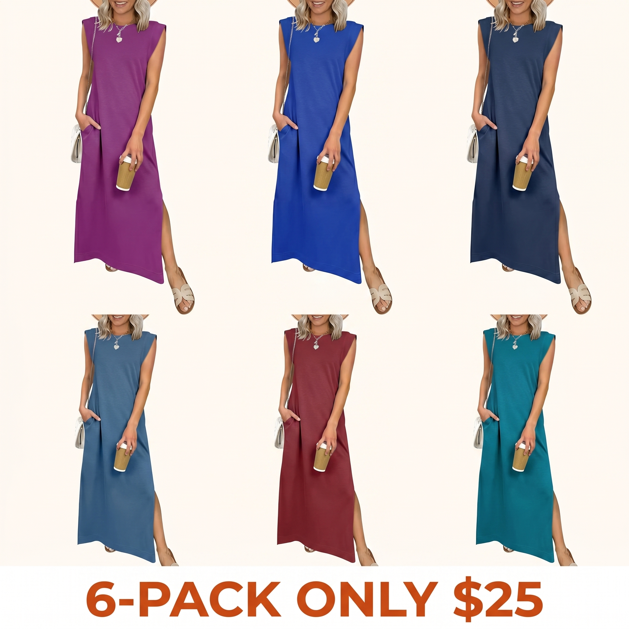 Women's Summer Casual Sleeveless Maxi Dress