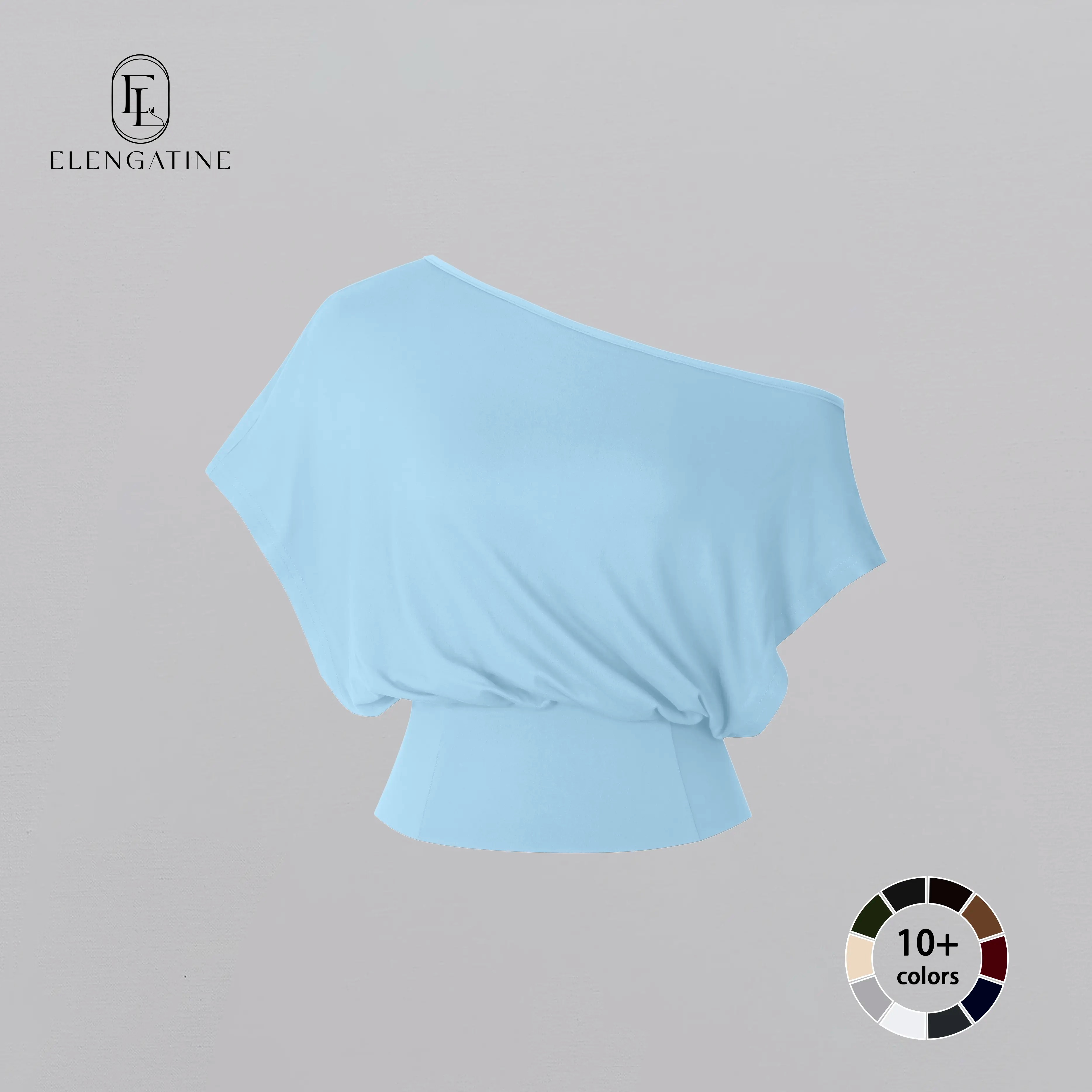 This Week's Special Price✨Women's One Shoulder Y2K Crop Top - Soft Stretchy Slim Fit Short Sleeve Casual Going Out Tee💥