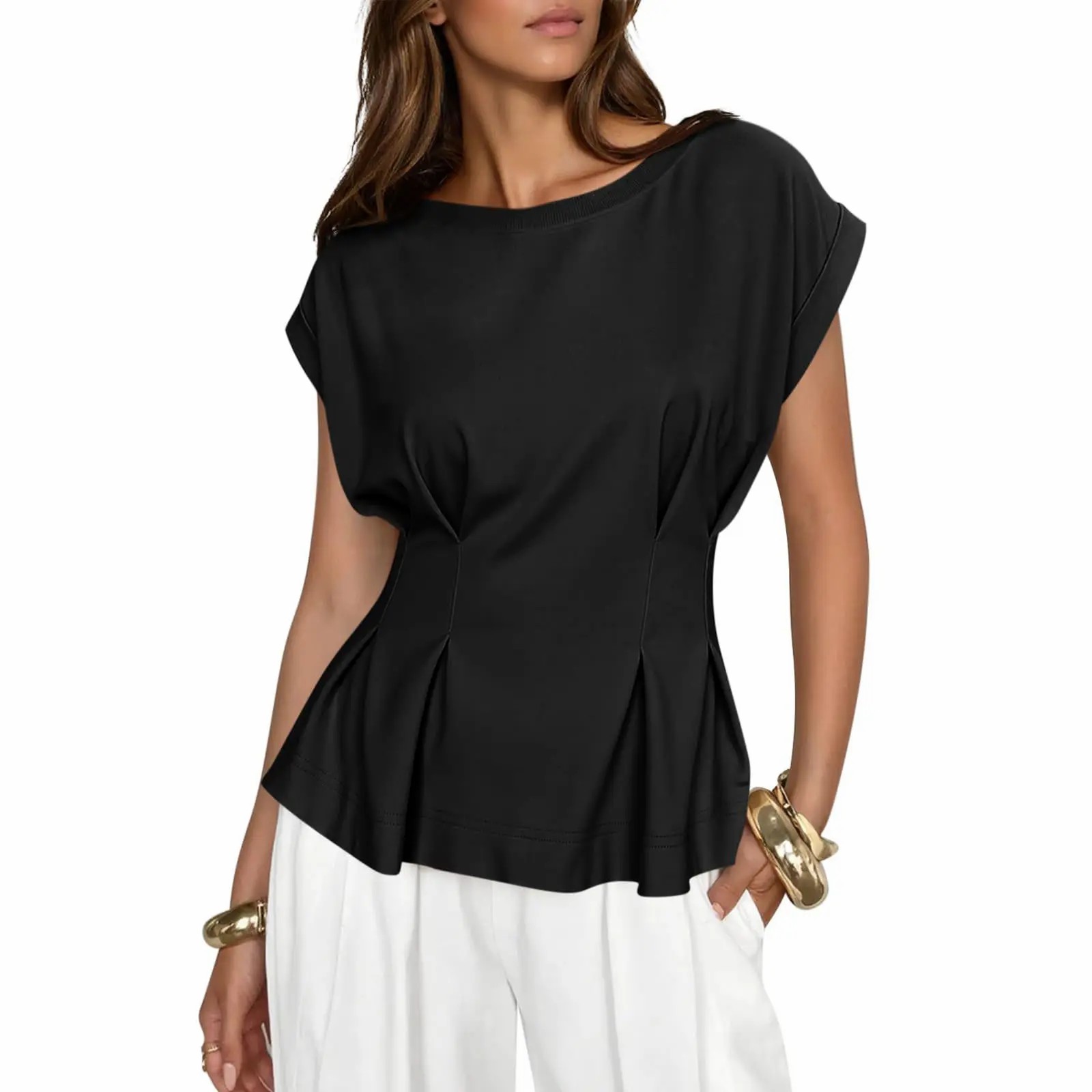 Women's Soft Peplum Casual Top