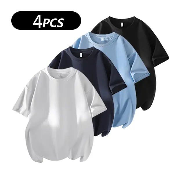 Men's 100% cotton Crew Neck T-Shirts Set