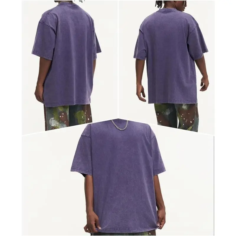 Unisex 9-Pack Oversized Heavyweight Tees – Vintage Baggy Cotton Gym T-Shirts