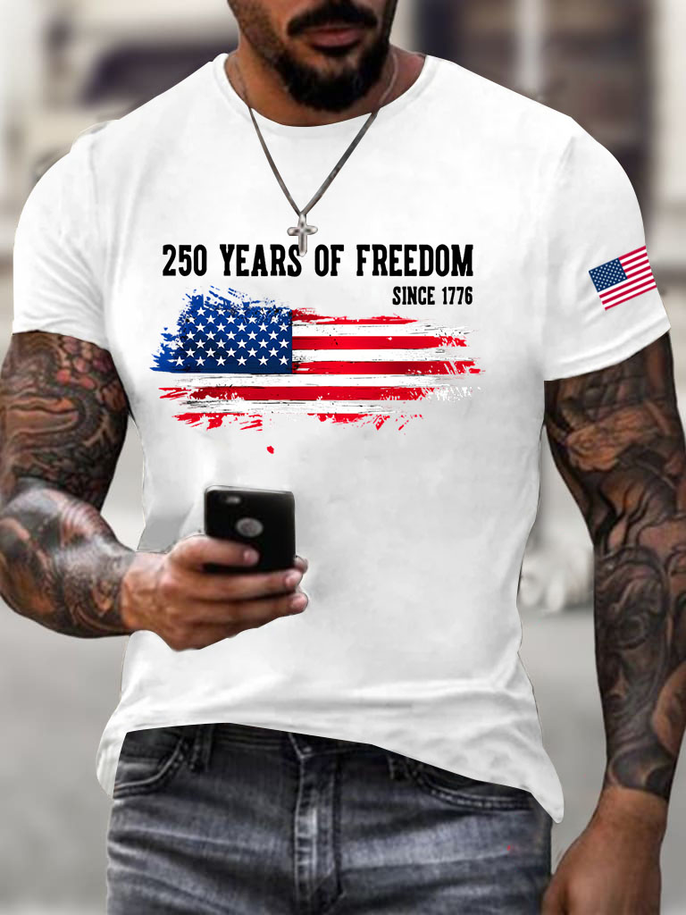 Men'S United States of America 1776-2026 American Flag T-Shirt