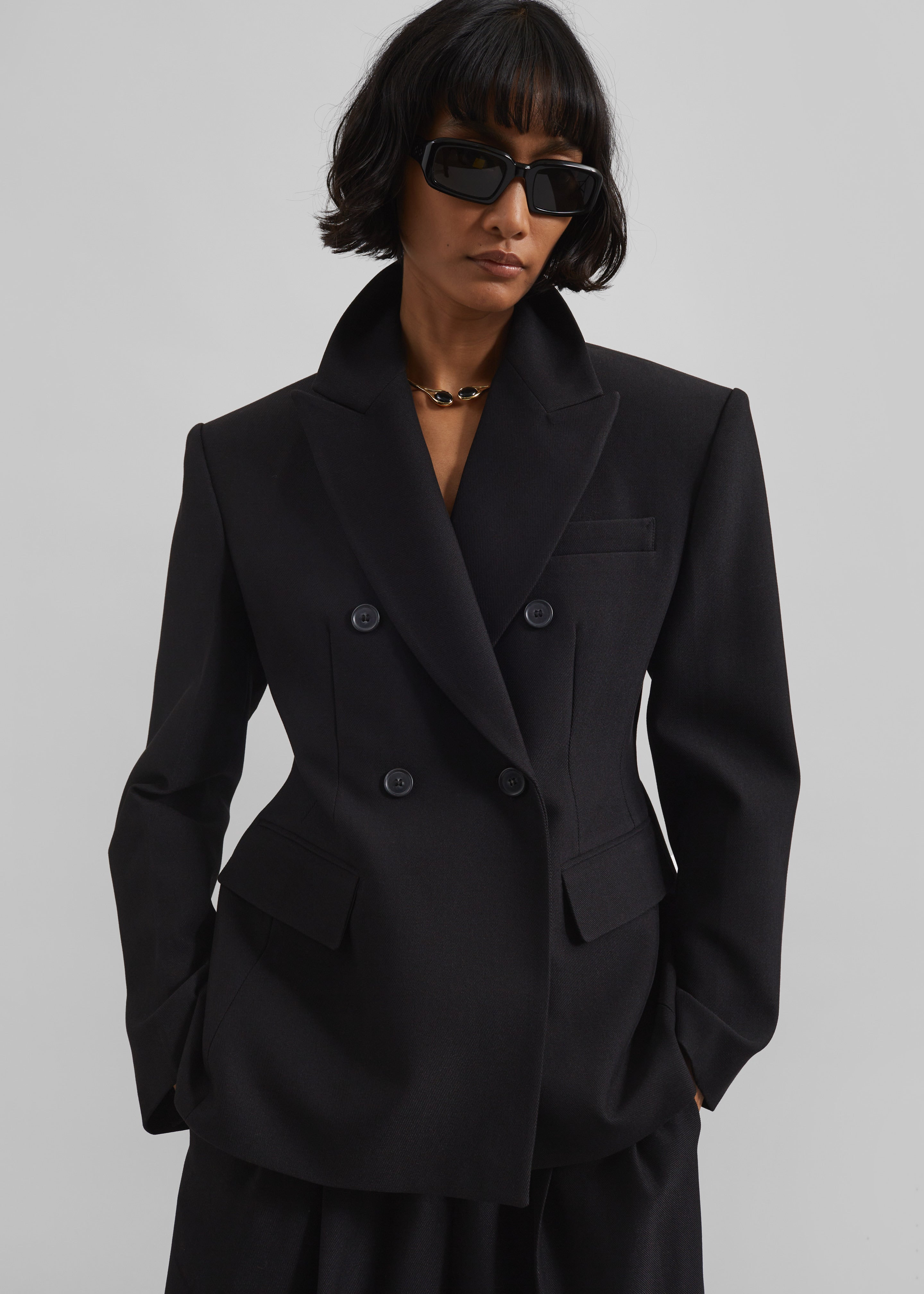 Doyer Cinched Blazer - Black