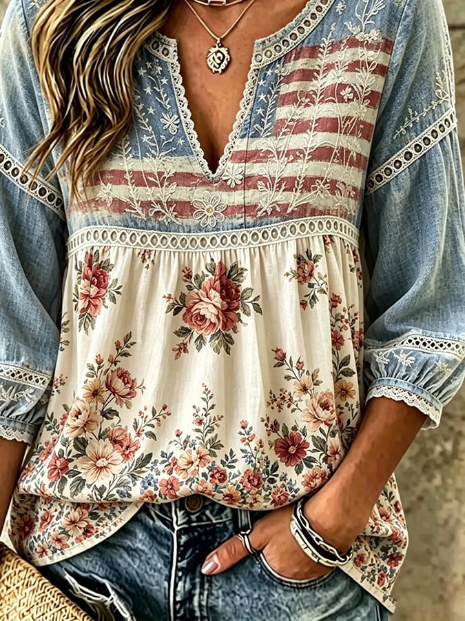 Women'S Casual Printed Top