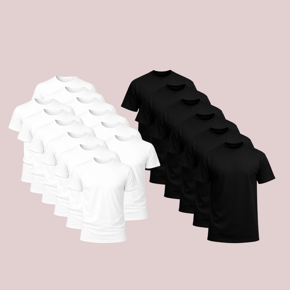 18-Pack $24 The more you buy,the lower the price. Stock up! Men's Black Crew Neck T-Shirt,Short Sleeve,Comfort Fit undershirts basic T-shirt Cotton Blend Basic Tee Easy Care Durable Menswear Top