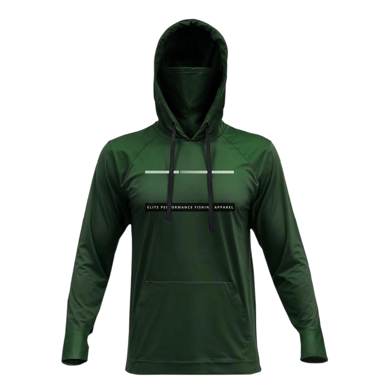 Hooded UPF 50 Long Sleeve with Gaiter - Lightweight, Breathable, Moisture-Wicking