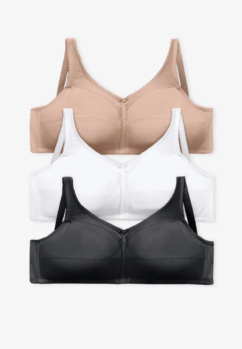 3-Pack Cotton Wireless Bra