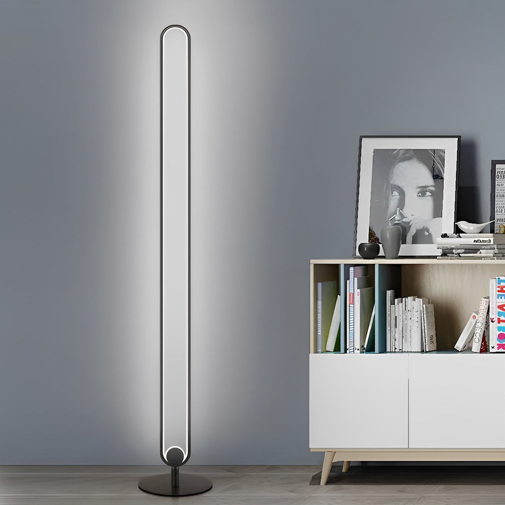 Minimalist Round Rectangular LED Nordic Floor Lamp Standing Light