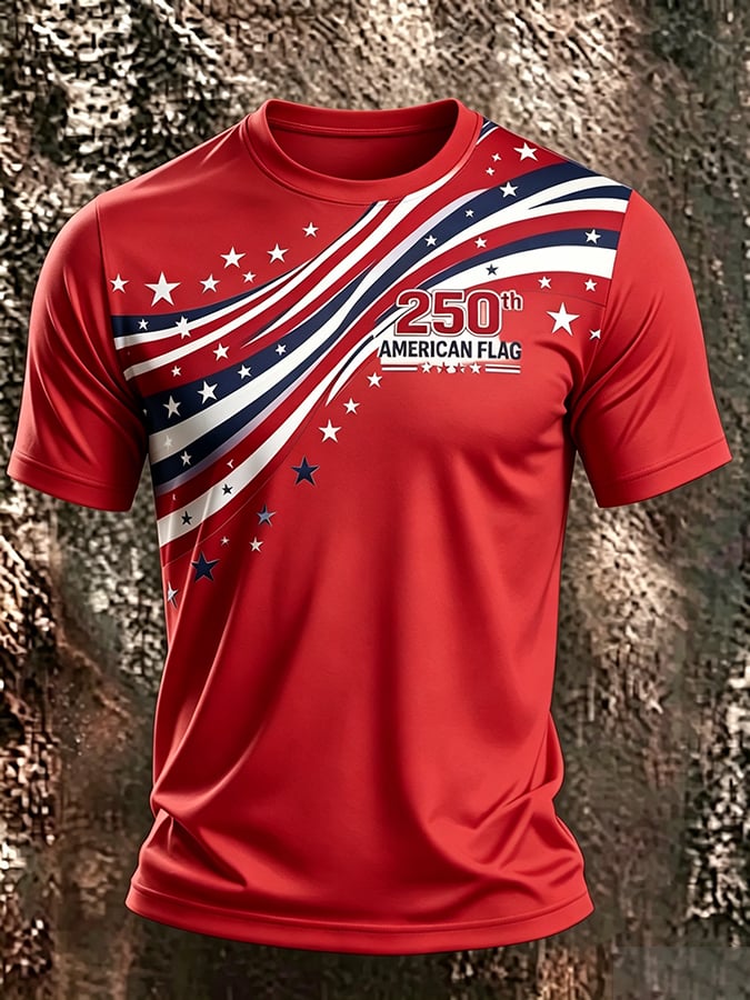 Men's USA 1776-2026 Freedom Printed  Shirt