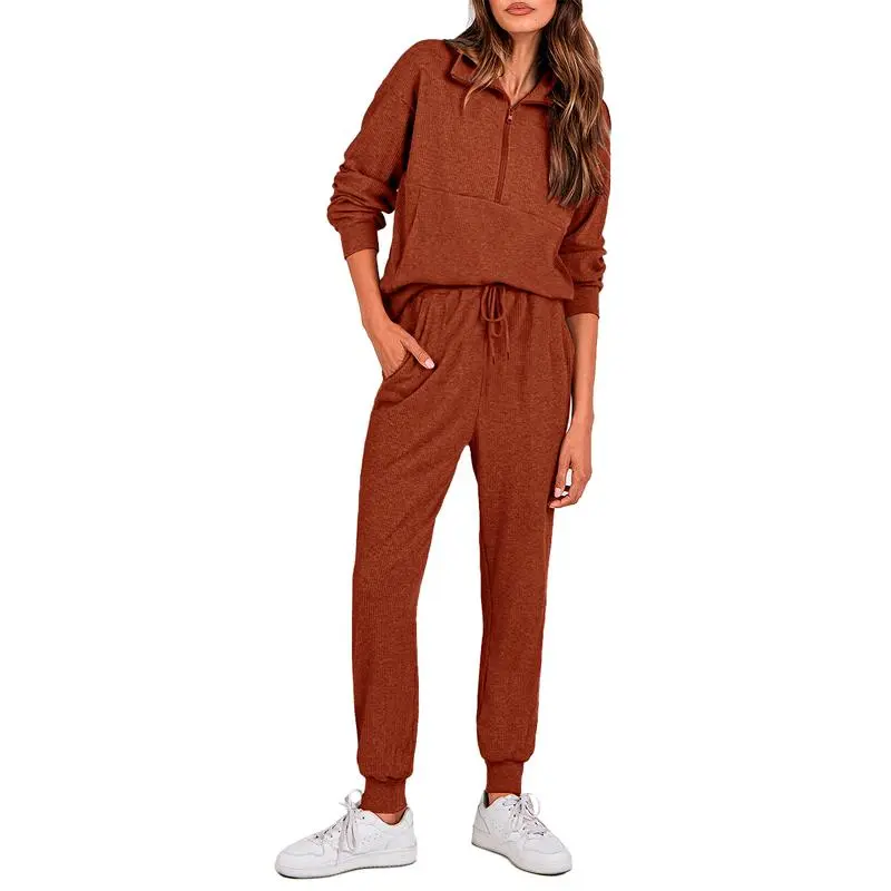 Women’s 2-Piece Half Zip Pullover & Jogger Pants Set