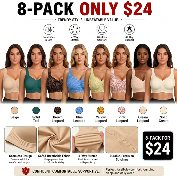 Women Jelly Bras Wirefree Full Coverage No Underwire Everyday Bras Comfortable Wireless Padded Tshirt Bra