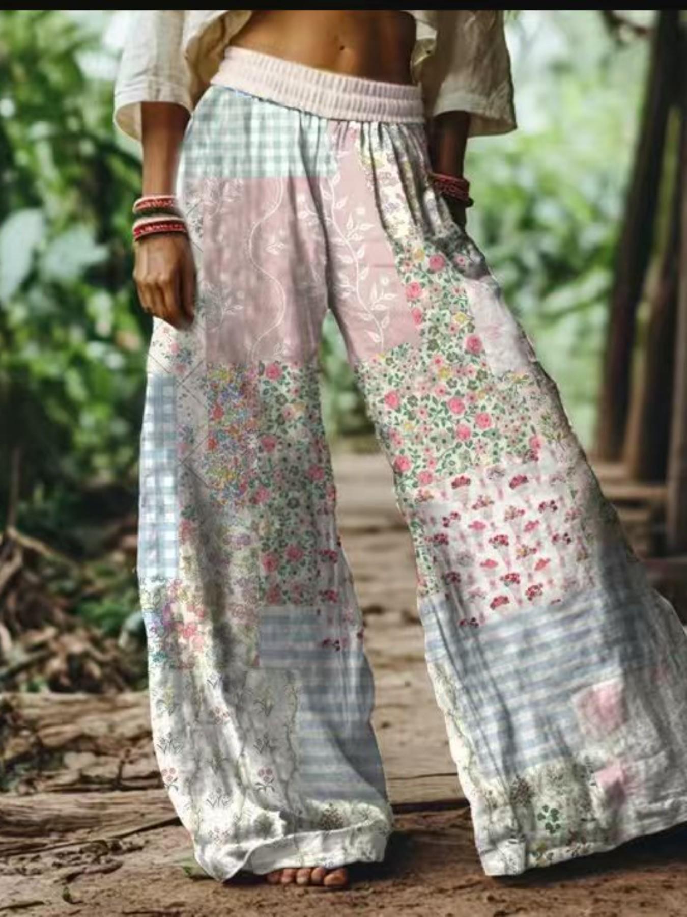 Women's Floral Casual Trousers — Comfortable, Breathable Fabric