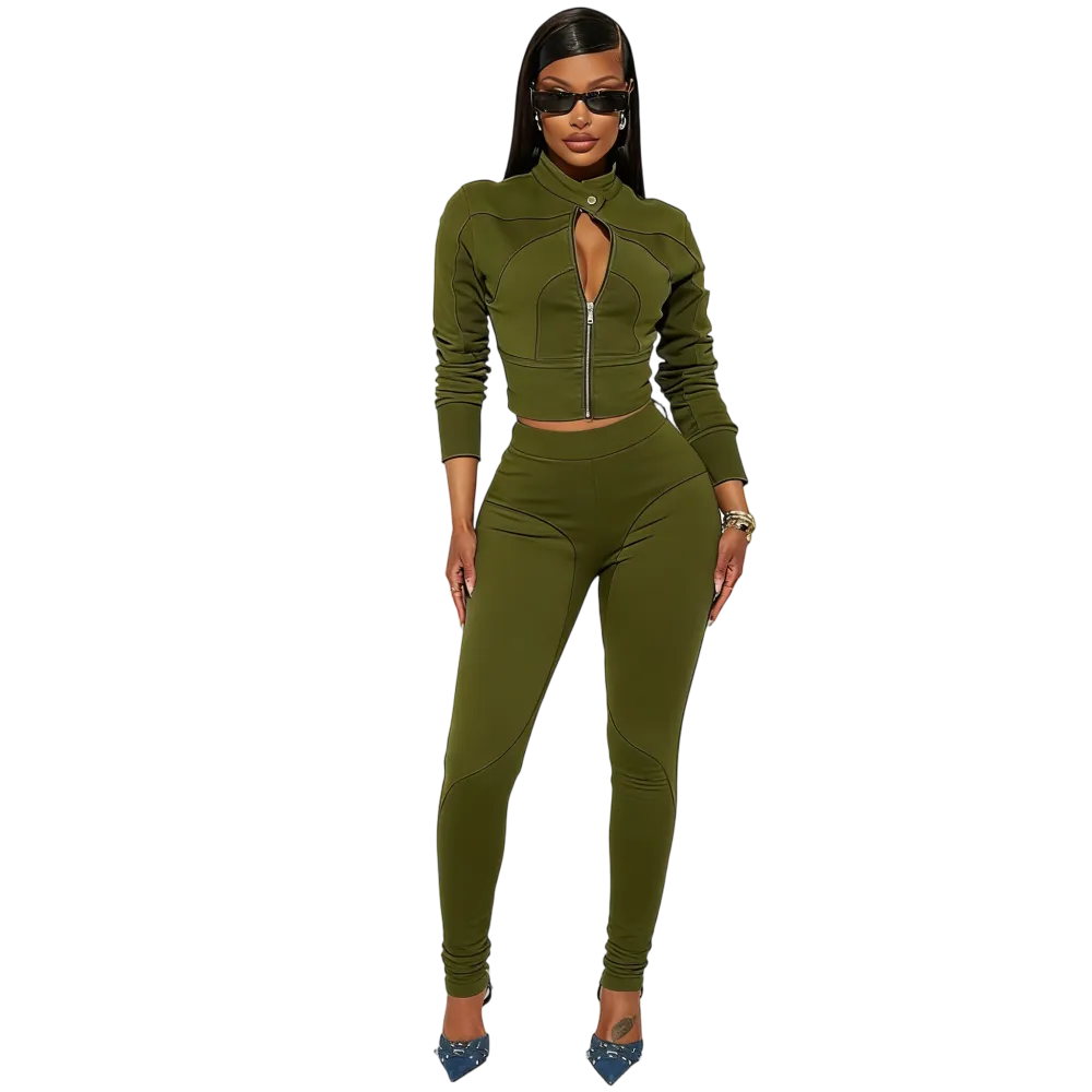 Women's Two Tone Denim Set