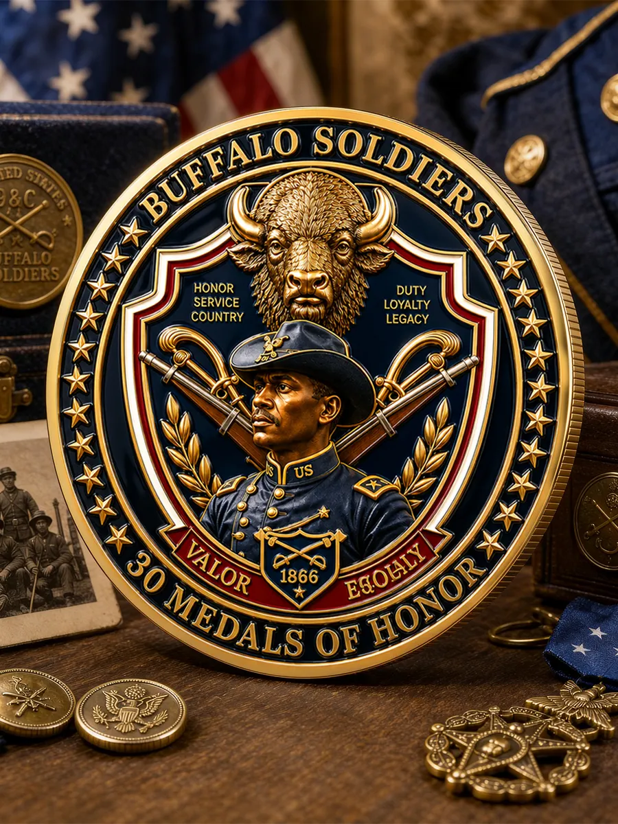 Buffalo Soldiers 1866 Heritage Commemorative Metal Medal