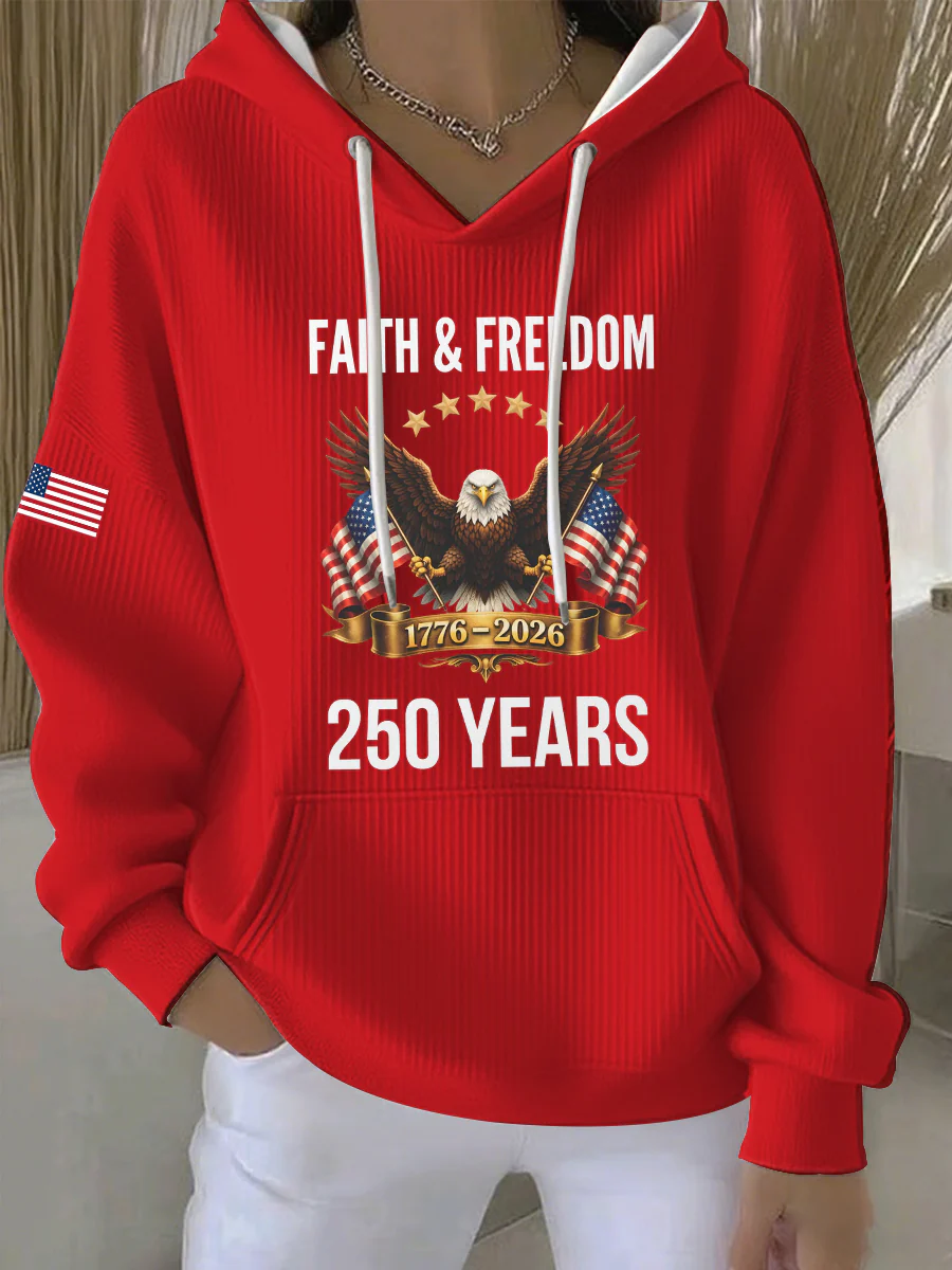 American 250Th Anniversary Patriotic Eagle Flag Hoodie