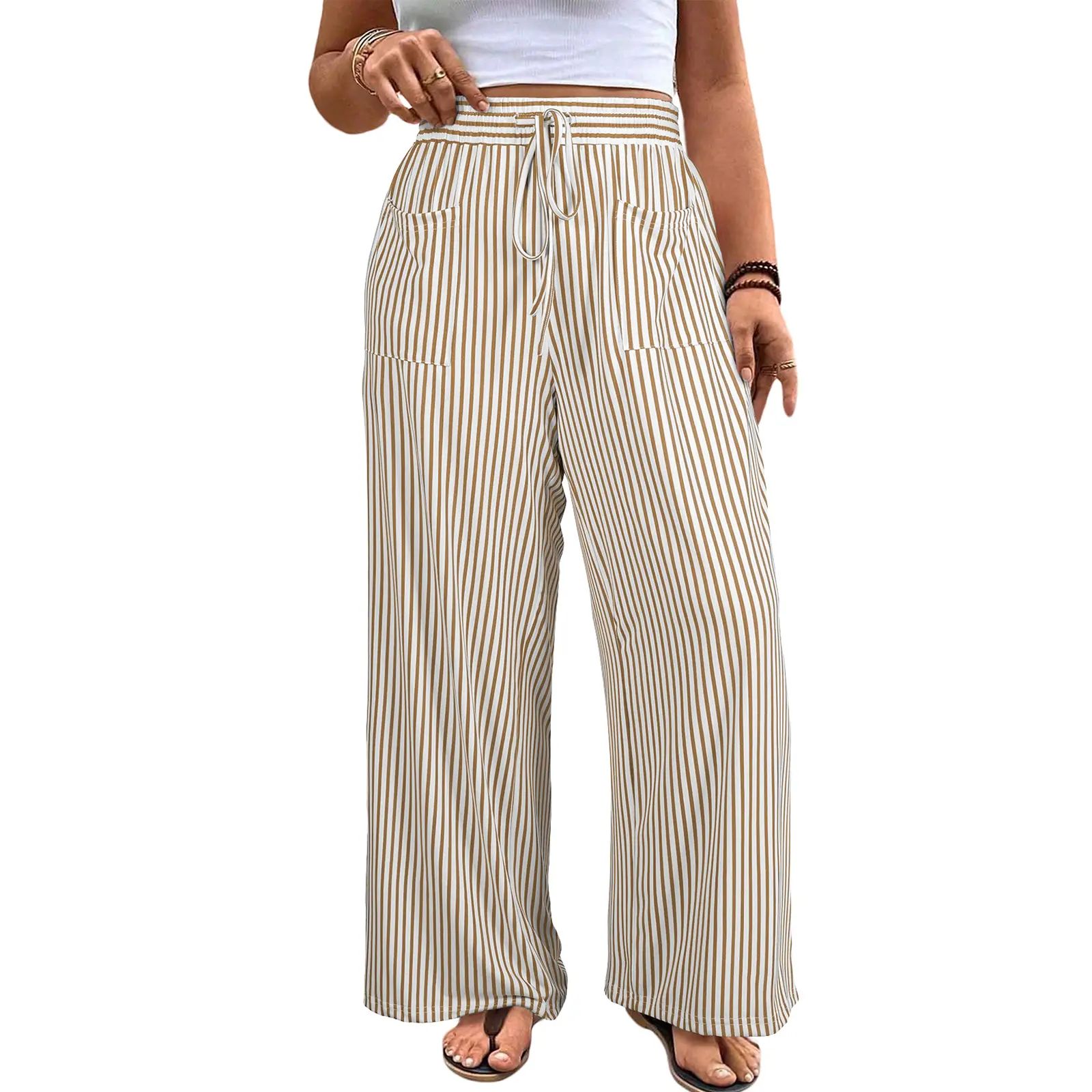 🔥LAST DAY SALE 90% OFF💕Striped Wide-Leg Palazzo Pants