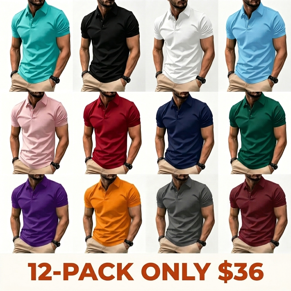 Men's Business Casual Polo Shirt