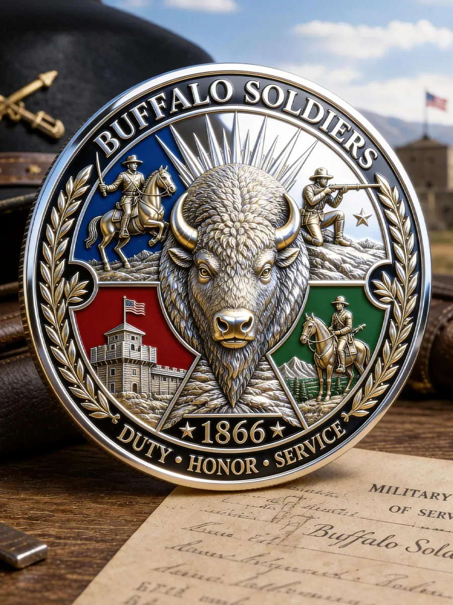 Buffalo Soldiers 1866 Commemorative Metal Medal