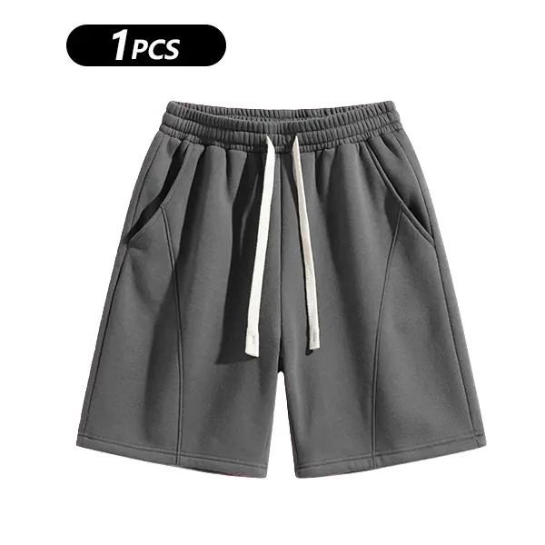 Men's Solid Pocket Waist Shorts, Lightweight Breathable Shorts