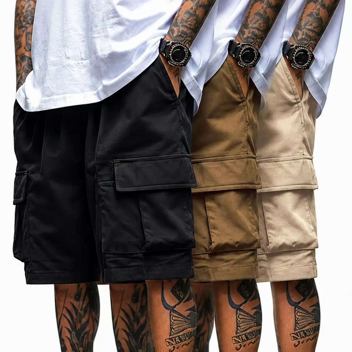 Men's 5-Pack Cargo Shorts – Relaxed Fit Tactical Shorts, Lightweight Durable Summer Bottoms