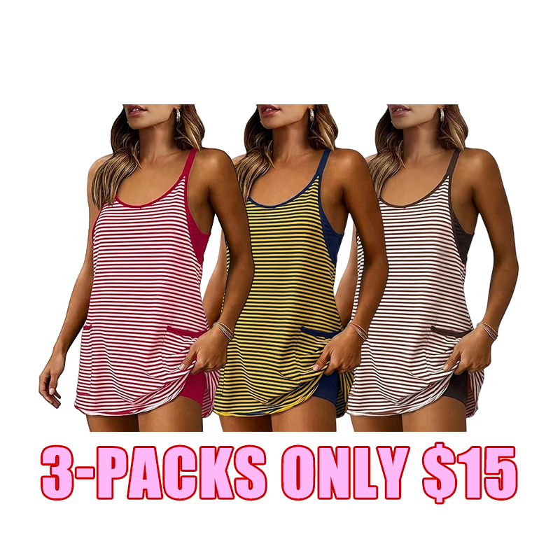 Summer Breeze Built-In Shorts Mini Dress