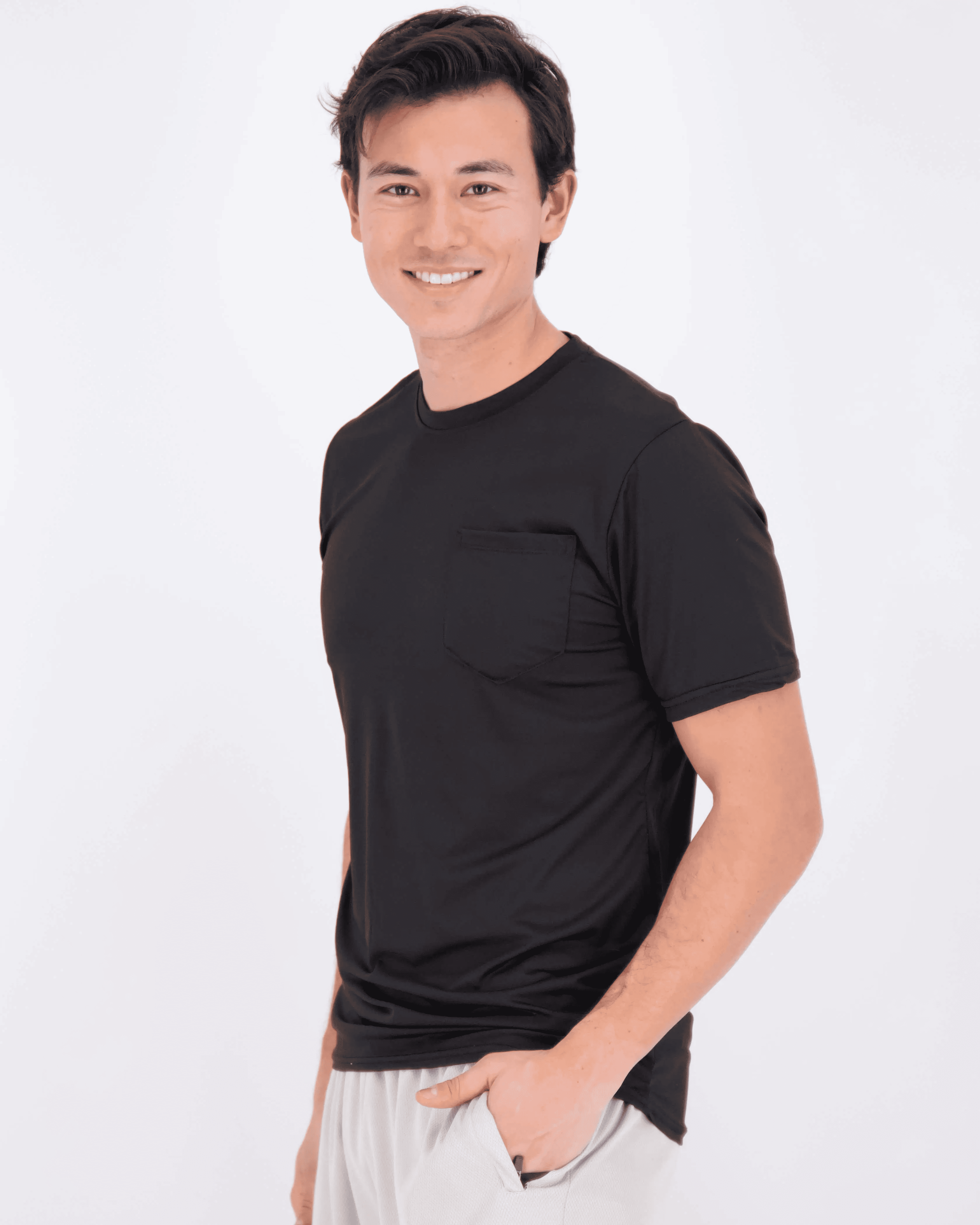 Men's Dry-Fit Short Sleeve Pocket Crew Performance Athletic T-Shirt (Available in Big & Tall)