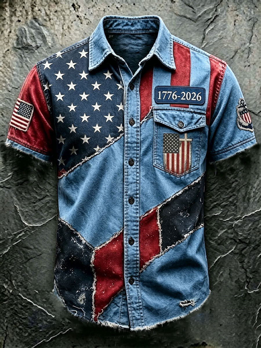 Men'S 250Th Anniversary National Print  Shirt