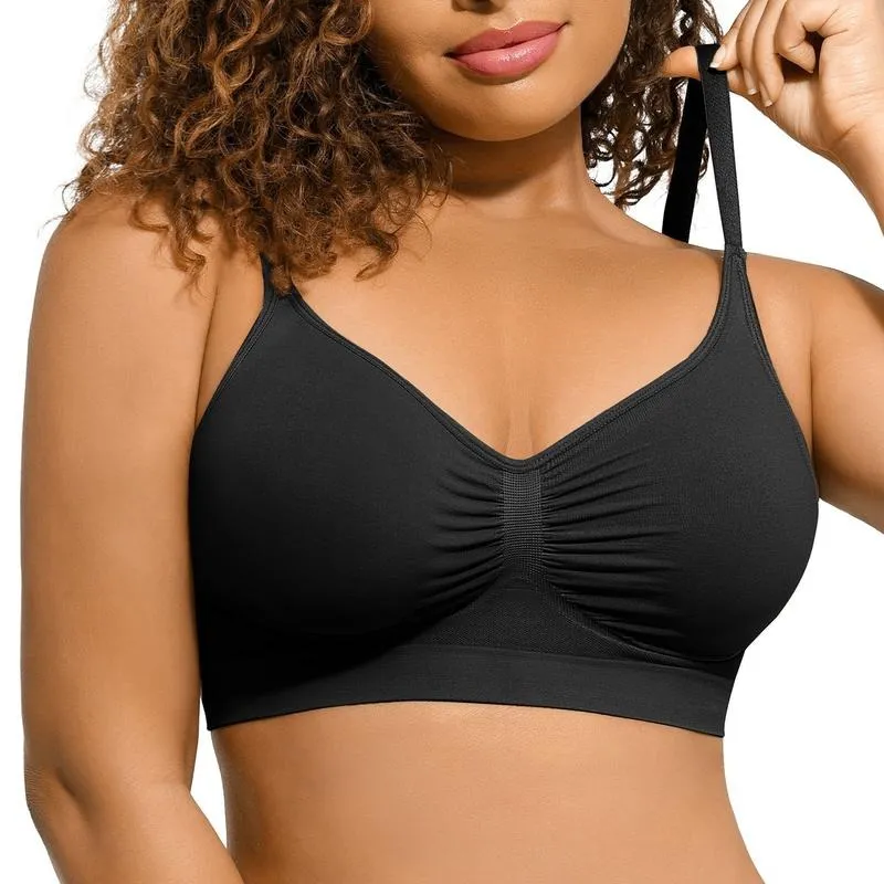 Women's Wireless Bra Comfort Bralettes No Underwire Unlined Cami Bra Seamless Tshirt Bras Sports Bra