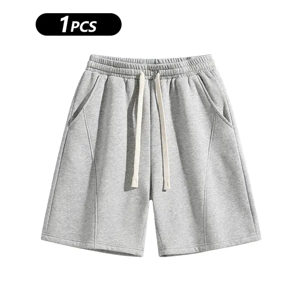 Men's Solid Pocket Waist Shorts, Lightweight Breathable Shorts