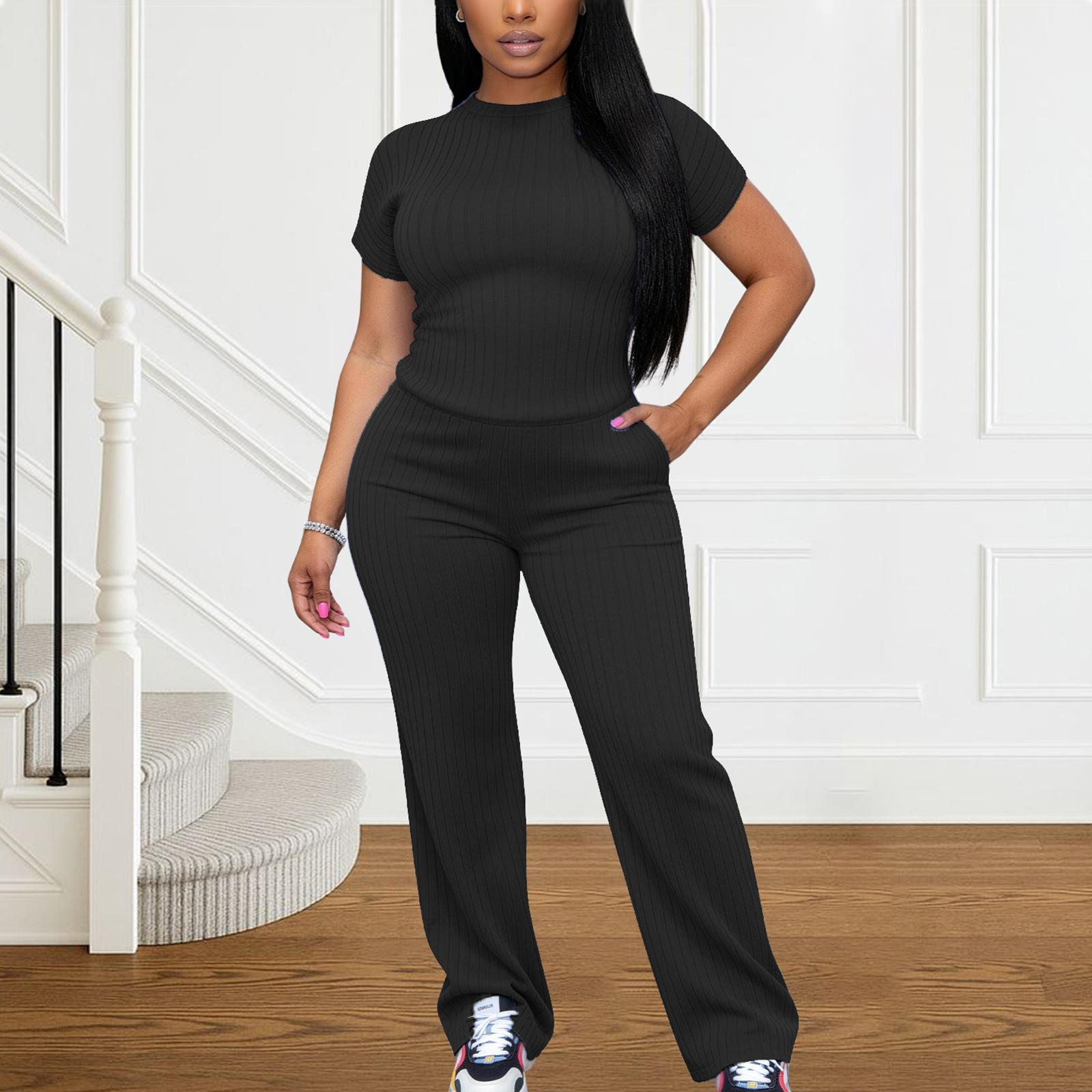 Women's Four-Season Rib-Knit Set