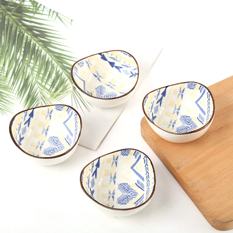 4PC Fruits Flowers Critters Seasoning Dishes