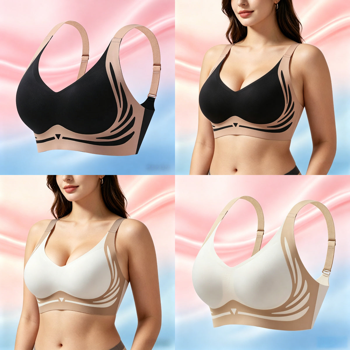 Lifting Anti-Sagging Wire-Free Push-up Bra