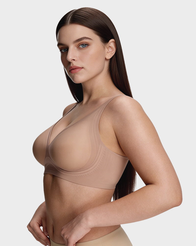Supportive Wireless Deep-V Bra