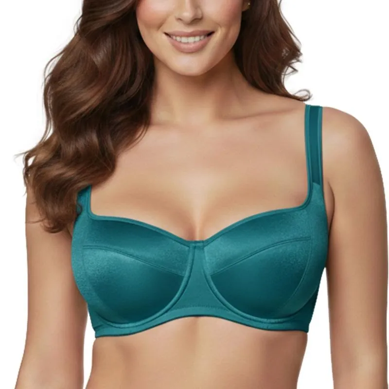 Night Lightly Padded Demi Bra Soft Supportive Fit Plus Size Balconette