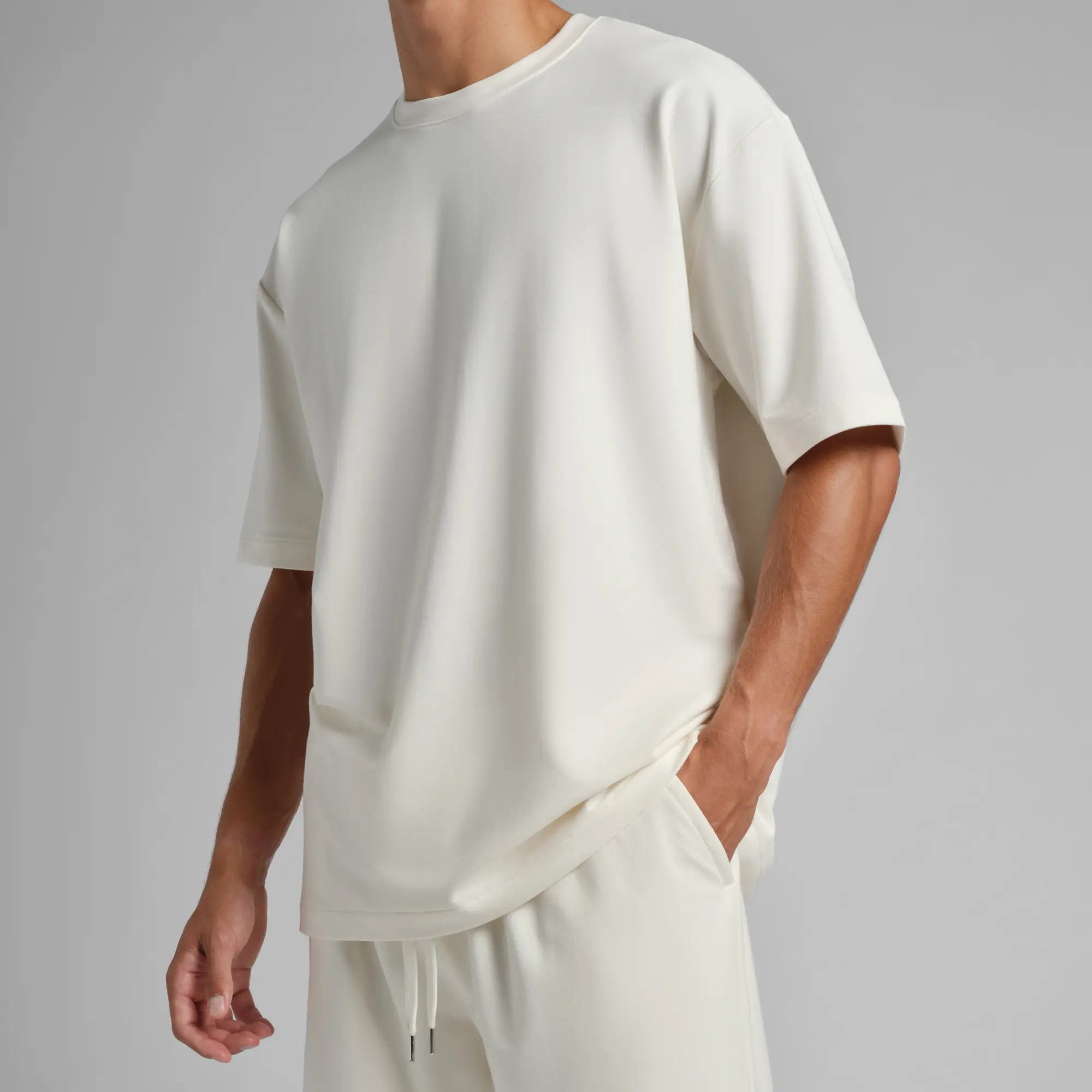 Men's Micro French Terry Oversized T-Shirt Fabric Top