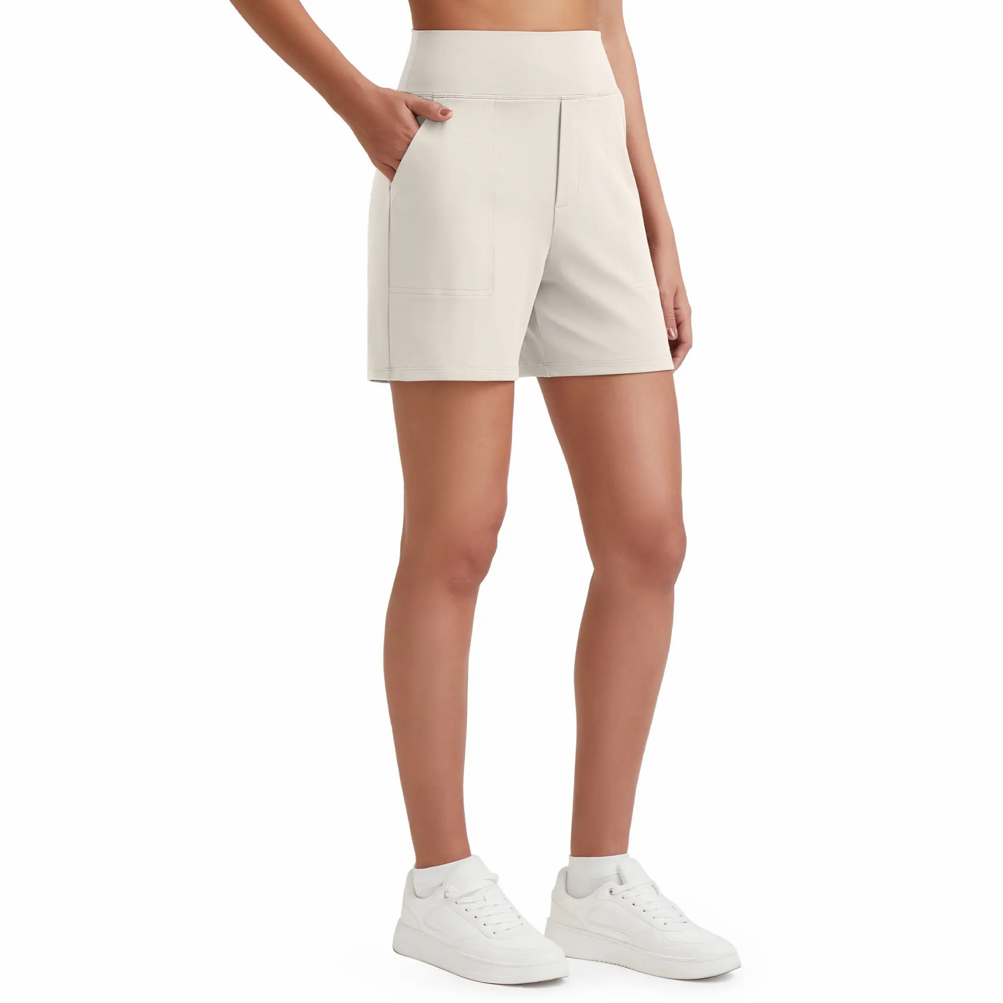Women's High Waist Wide Leg Yoga Shorts – 4