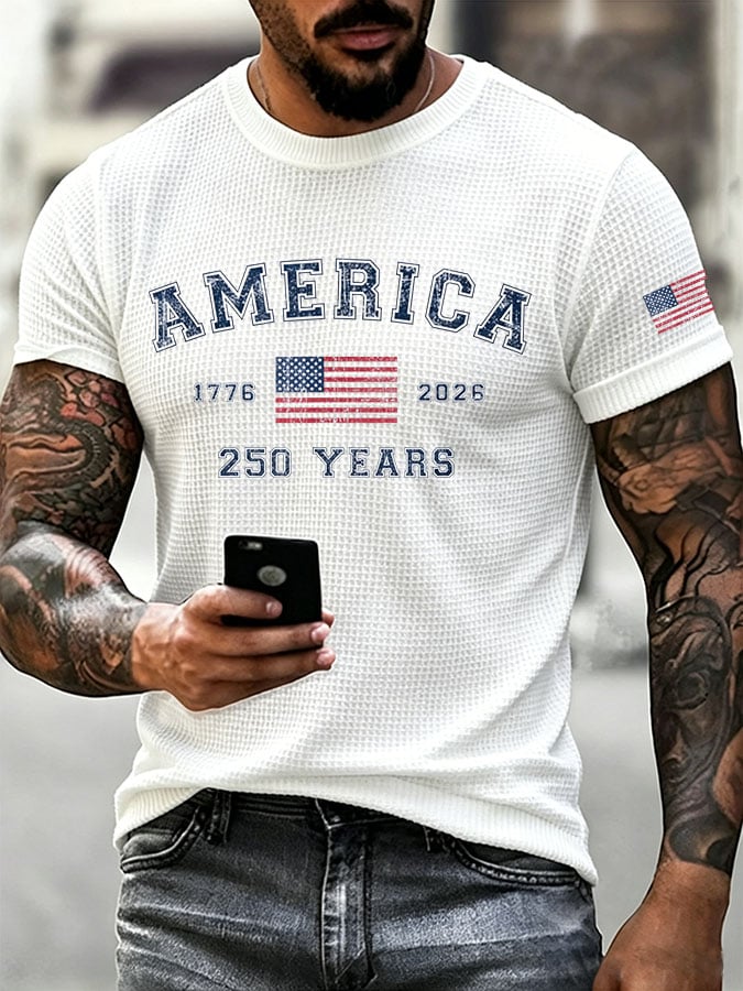 Men's Casual Printed Short-Sleeve T-Shirt