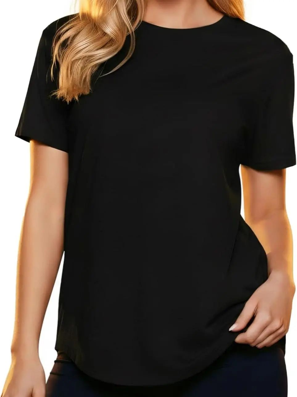 🔥LAST DAY SALE 80% OFF💕Women's Summer Undershirt Short Sleeve T-Shirt Solid Color Round Neck