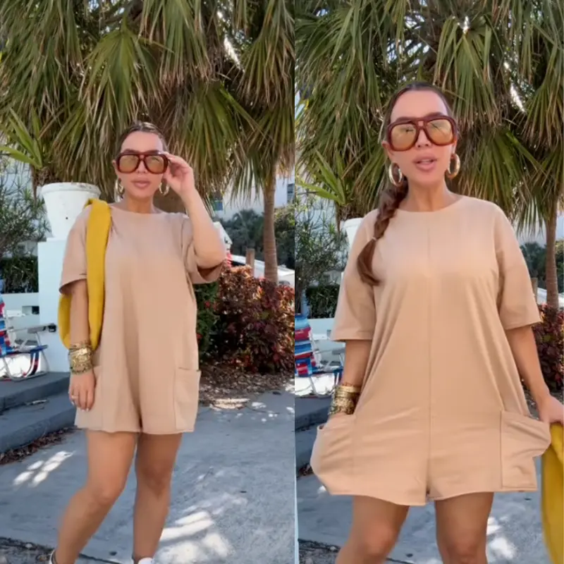 Women's Oversized Casual Athletic Romper