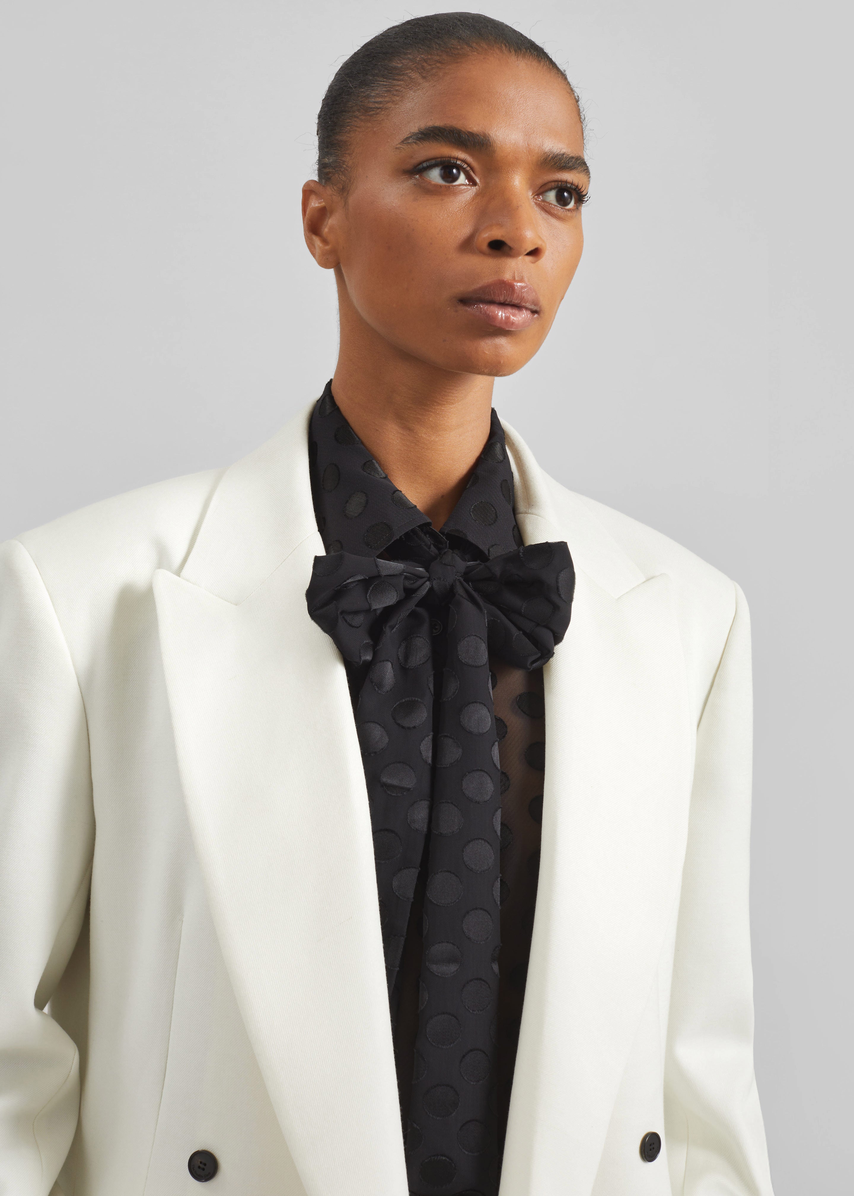 Newark Double Breasted Blazer - Ivory