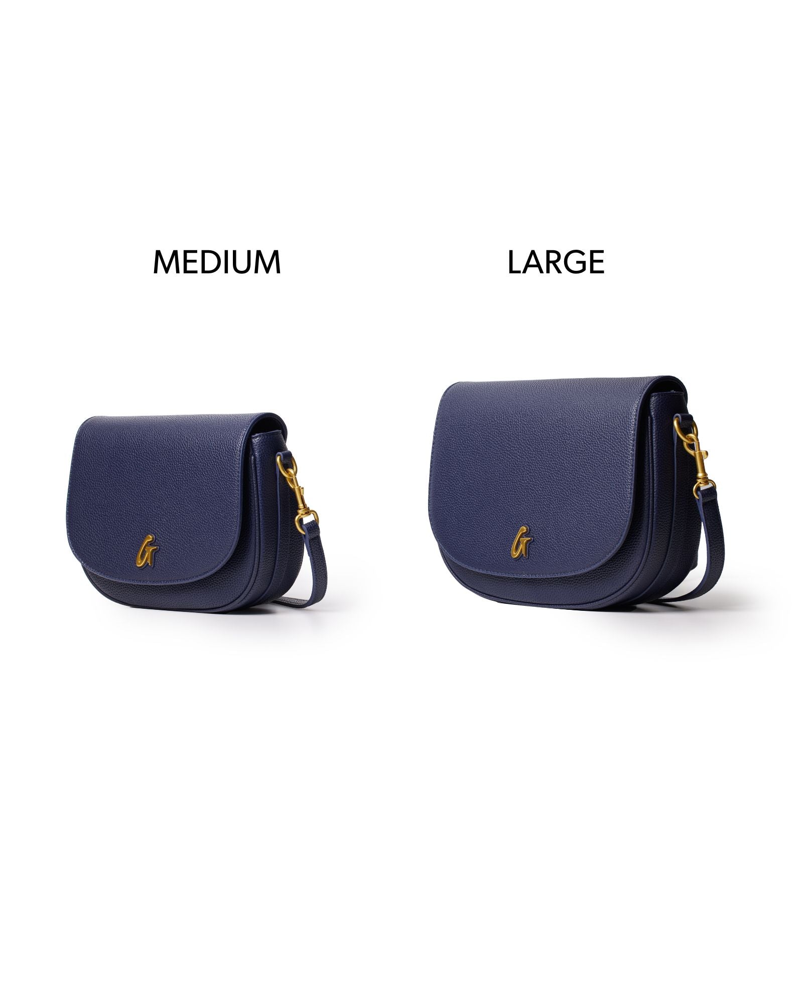 LARGE PEBBLE SHOULDER BAG - NAVY