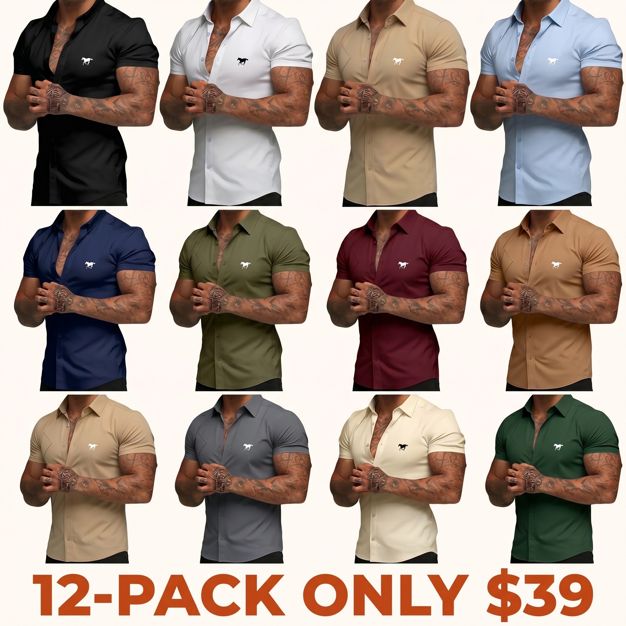 Men's Slim-Fit Short-Sleeve Shirt — Lightweight Summer Shirt