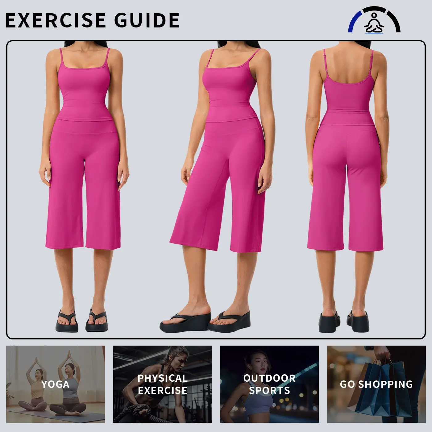 Camisole Top, High-Waisted Quick-Dry Casual Shorts, Running & Outdoor Yoga Outfit