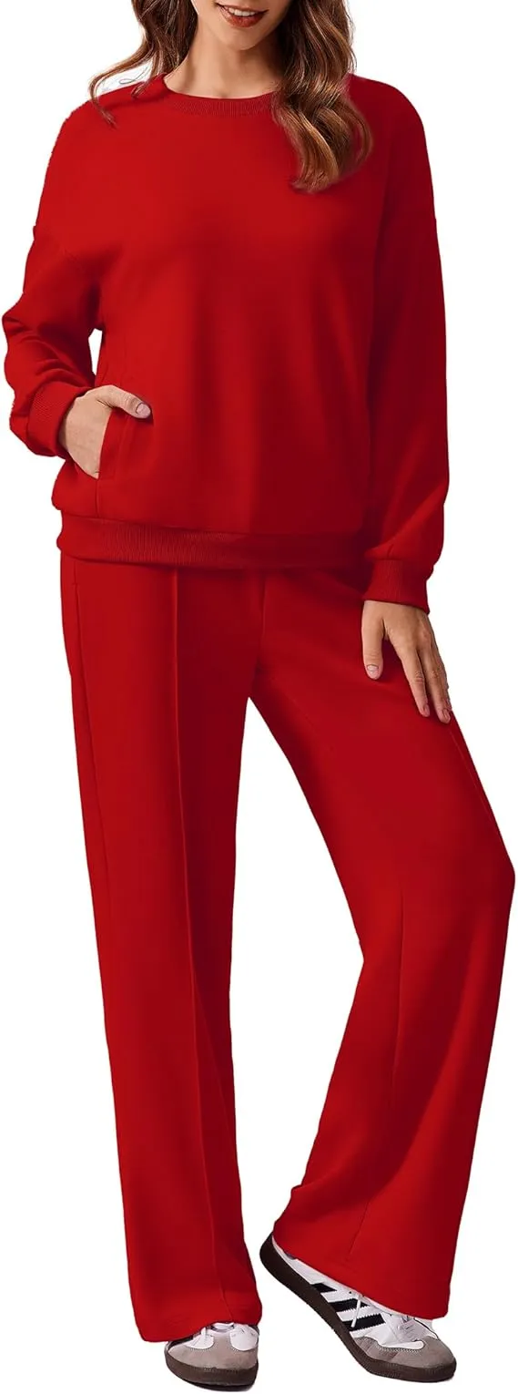 Comfortable Autumn Outfits 2-Piece Long Sleeve Sweatshirt