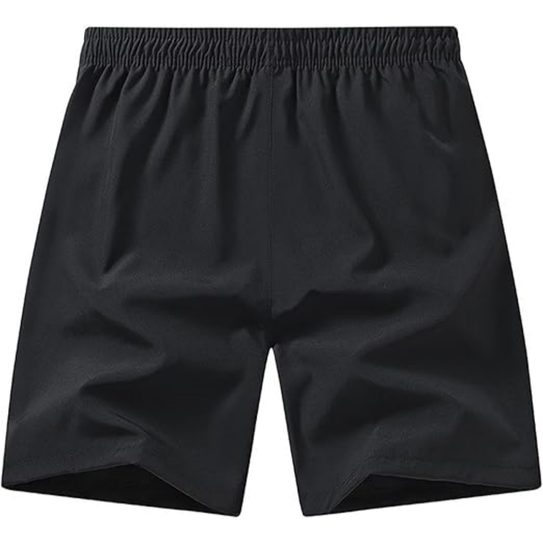 Men's Solid Color Zipper Pocket Shorts