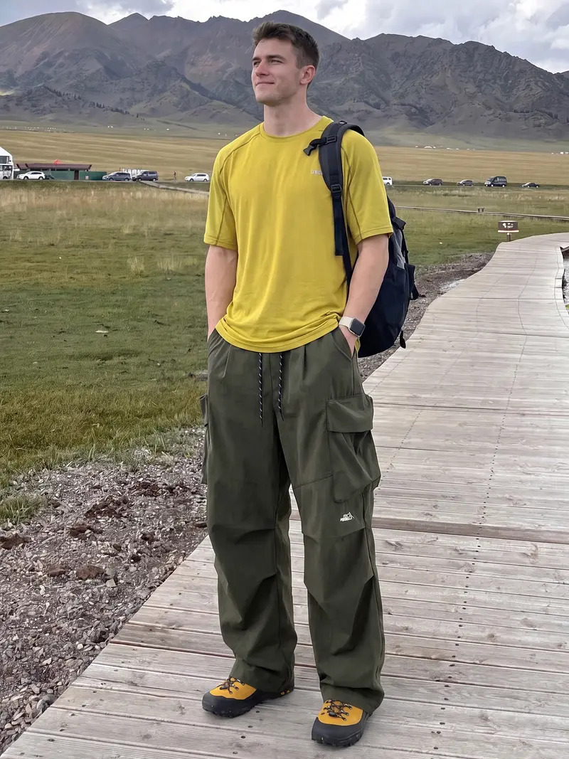 Unisex Loose-Fit Cargo Parachute Pants