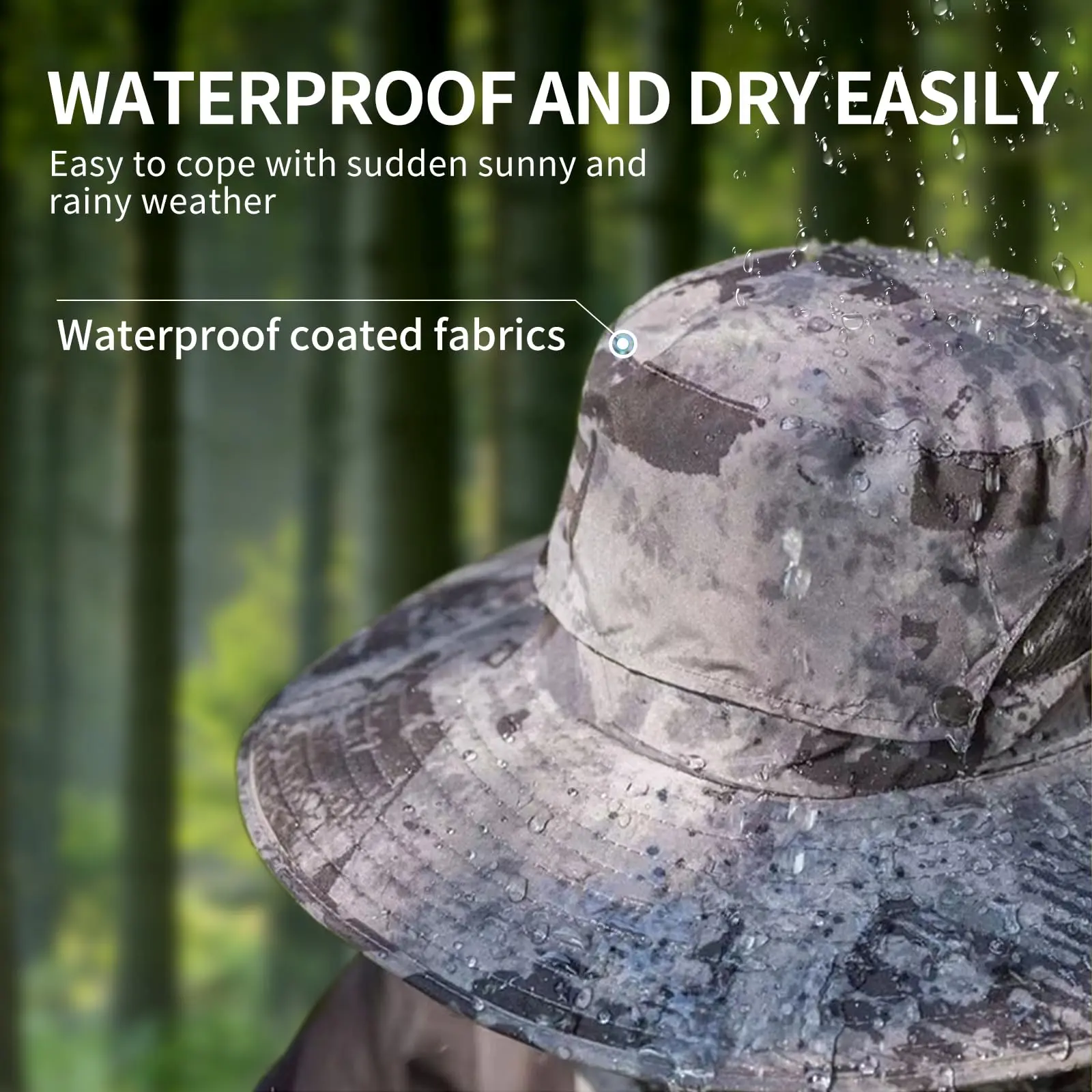 2026 Summer New Solar Powered Fan Hat with Arm Sleeves Neck Gaiter for Men Women Outdoor Wide Brim Bucket Hat with Fan for Hiking